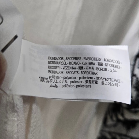 ZARA Women's Off White button up Blouse Peasant Embroidered Boho Chic Sz S - Picture 5 of 8